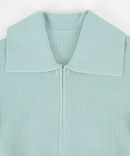 titivate（ティティベイト）の「ﾎﾞﾘｭｰﾑｽﾘｰﾌﾞﾆｯﾄﾌﾞﾙｿﾞﾝ（ブルゾン・レディース・ネイビー/ライトベージュ/ライトブルー・FREE）」の13枚目の写真