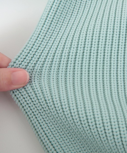 titivate（ティティベイト）の「ﾎﾞﾘｭｰﾑｽﾘｰﾌﾞﾆｯﾄﾌﾞﾙｿﾞﾝ（ブルゾン・レディース・ネイビー/ライトベージュ/ライトブルー・FREE）」の16枚目の写真