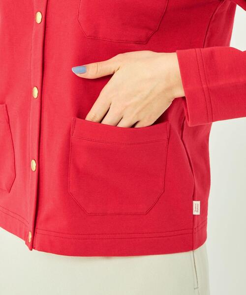 Traditional Weatherwear(トラディショナルウェザーウェア)の「【別注】<Traditional Weatherwear> ARKLEY カットソー カーディガン(カーディガン/ボレロ・レディース・ネイビー/レッド・FREE)」の18枚目の写真