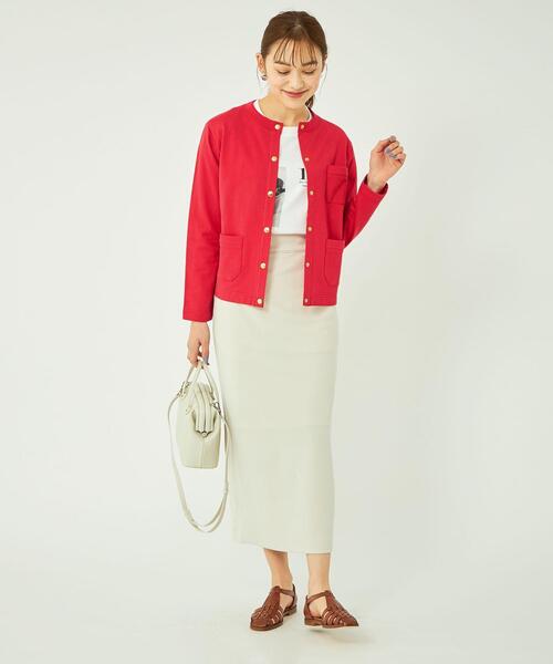 Traditional Weatherwear(トラディショナルウェザーウェア)の「【別注】<Traditional Weatherwear> ARKLEY カットソー カーディガン(カーディガン/ボレロ・レディース・ネイビー/レッド・FREE)」の16枚目の写真