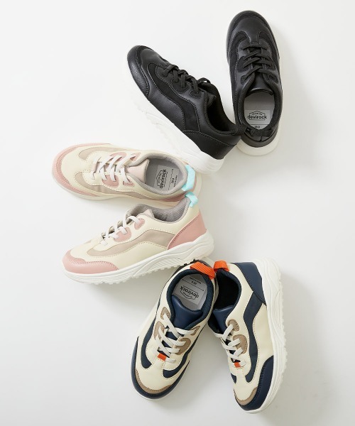 devirock（デビロック）の「撥水 ボリュームスニーカー（スニーカー・キッズ・ネイビー/ピンク/ブラック/シルバー・17.0cm/18.0cm/19.0cm/20.0cm/21.0cm/22.0cm/23.0cm）」の20枚目の写真