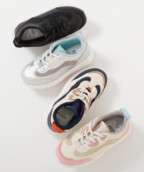 devirock（デビロック）の「撥水 ボリュームスニーカー（スニーカー・キッズ・ネイビー/ピンク/ブラック/シルバー・17.0cm/18.0cm/19.0cm/20.0cm/21.0cm/22.0cm/23.0cm）」の11枚目の写真