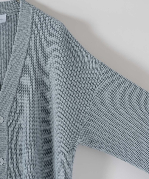 neez.（ニーズ）の「ミドルゲージリブカーディガン（カーディガン/ボレロ・メンズ・ブルー/ブラック/グリーン・SMALL/MEDIUM/LARGE）」の5枚目の写真