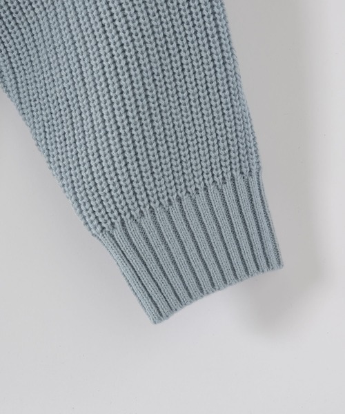 neez.（ニーズ）の「ミドルゲージリブカーディガン（カーディガン/ボレロ・メンズ・ブルー/ブラック/グリーン・SMALL/MEDIUM/LARGE）」の6枚目の写真