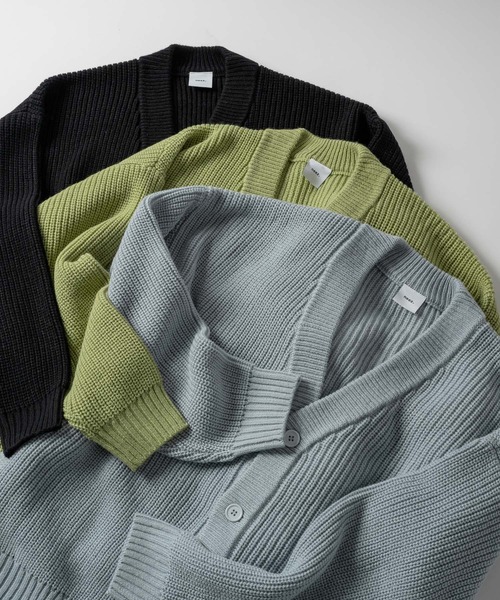 neez.（ニーズ）の「ミドルゲージリブカーディガン（カーディガン/ボレロ・メンズ・ブルー/ブラック/グリーン・SMALL/MEDIUM/LARGE）」の15枚目の写真