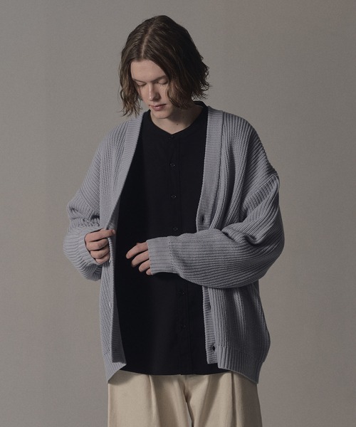 neez.（ニーズ）の「ミドルゲージリブカーディガン（カーディガン/ボレロ・メンズ・ブルー/ブラック/グリーン・SMALL/MEDIUM/LARGE）」の18枚目の写真