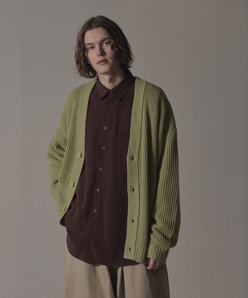 neez.（ニーズ）の「ミドルゲージリブカーディガン（カーディガン/ボレロ・メンズ・ブルー/ブラック/グリーン・SMALL/MEDIUM/LARGE）」の20枚目の写真