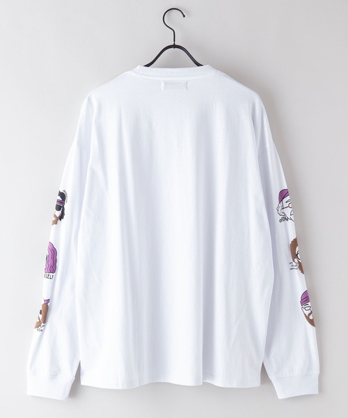 UNIIT（ユニット）の「【UNIIT/ユニット】 別注　袖プリント　ロンT 　おじさんプリント 発泡プリント レイヤード（Tシャツ/カットソー・メンズ・ホワイト/ミント/グレー・LARGE/MEDIUM）」の11枚目の写真