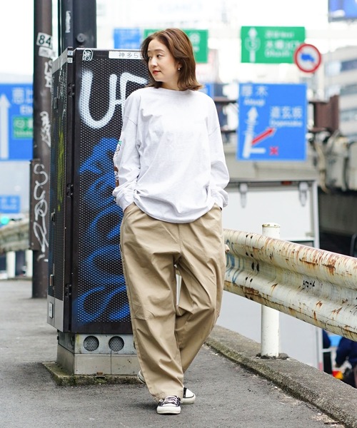 UNIIT（ユニット）の「【UNIIT/ユニット】 別注　袖プリント　ロンT 　おじさんプリント 発泡プリント レイヤード（Tシャツ/カットソー・メンズ・ホワイト/ミント/グレー・LARGE/MEDIUM）」の21枚目の写真