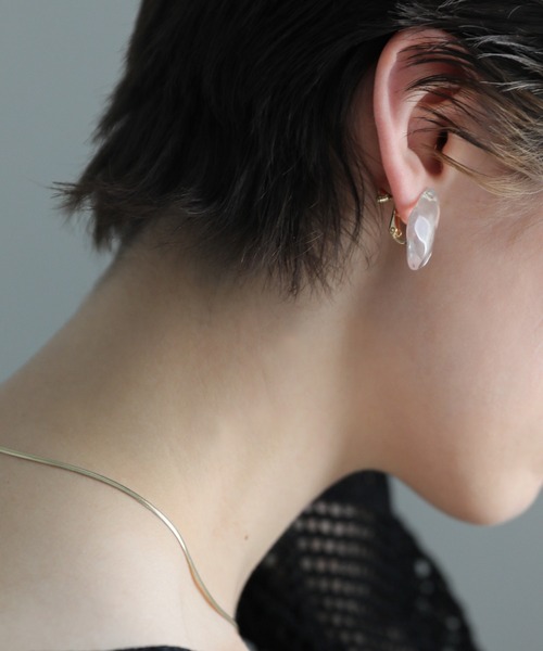 select MOCA（セレクトモカ）の「アシンメトリークリアイヤリング（イヤリング・レディース・ベージュ/アイボリー/クリア・FREE）」の20枚目の写真