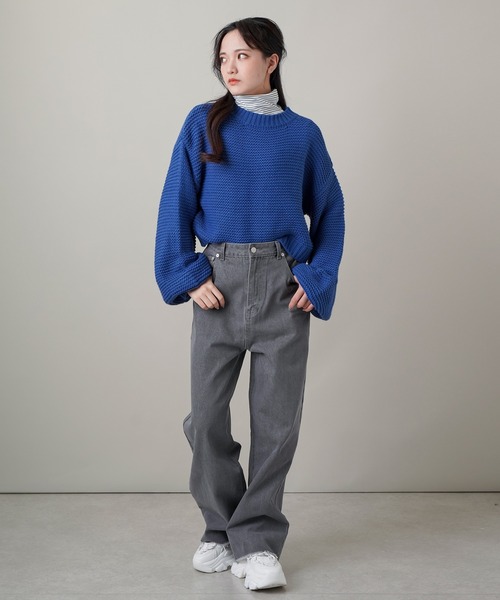 SPINNS（スピンズ）の「【5色展開】ワイドデニムパンツ　ボリュームデニム（デニムパンツ・レディース・ブラック/ブラック系その他/グレー系その他/ブルー系その他/ブルー・S/M）」の18枚目の写真