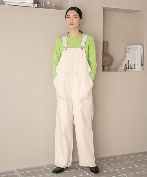 LOWRYS FARM(ローリーズファーム)の「デニムオーバーオール 177911(サロペット/オーバーオール・レディース・インディゴブルー/アイボリー・FREE)」の6枚目の写真