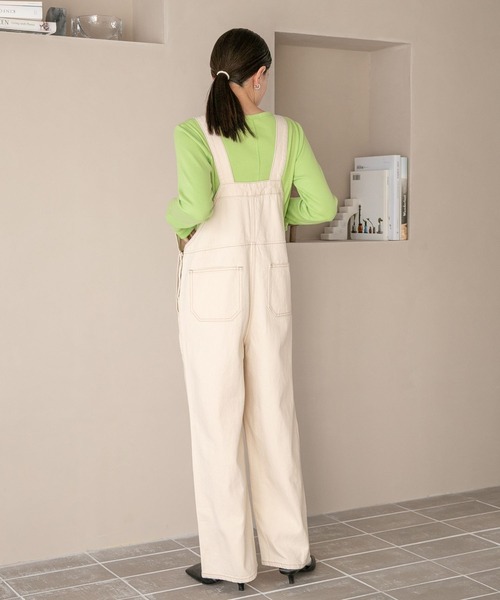 LOWRYS FARM(ローリーズファーム)の「デニムオーバーオール 177911(サロペット/オーバーオール・レディース・インディゴブルー/アイボリー・FREE)」の7枚目の写真