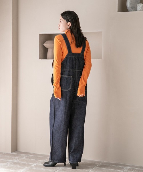 LOWRYS FARM(ローリーズファーム)の「デニムオーバーオール 177911(サロペット/オーバーオール・レディース・インディゴブルー/アイボリー・FREE)」の10枚目の写真