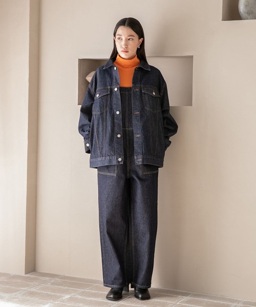 LOWRYS FARM(ローリーズファーム)の「デニムオーバーオール 177911(サロペット/オーバーオール・レディース・インディゴブルー/アイボリー・FREE)」の11枚目の写真