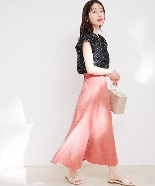 VIS(ビス)の「【新色】【接触冷感・洗える】美easy細ベルトマーメイドスカート(スカート・レディース・キナリ/オレンジ系その他/ベージュ系その他/ブラック/ブラウン系その他2/グリーン系その他/ネイビー/ピンク系その他2/ブルー系その他4/ピンク・L/M/S/SS/LL)」の17枚目の写真
