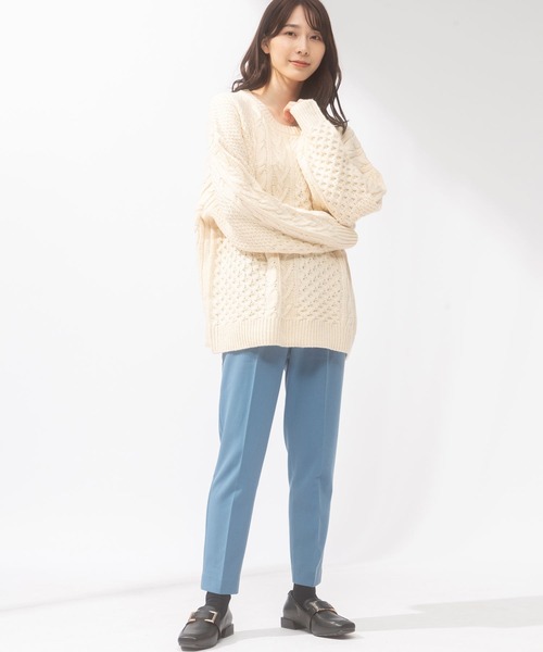 AnNet(アネット)の「ストレッチ タック テーパードパンツ(その他パンツ・レディース・ブラック/ブルー/グリーン・3L/4L/5L/LL/L/M)」の12枚目の写真