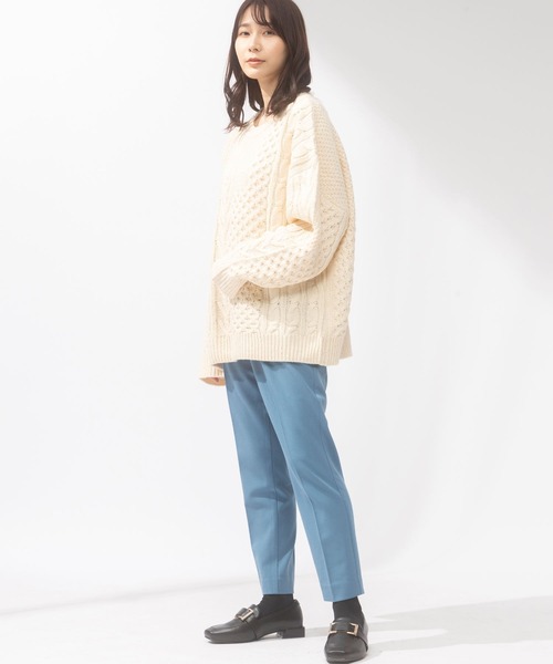AnNet(アネット)の「ストレッチ タック テーパードパンツ(その他パンツ・レディース・ブラック/ブルー/グリーン・3L/4L/5L/LL/L/M)」の13枚目の写真