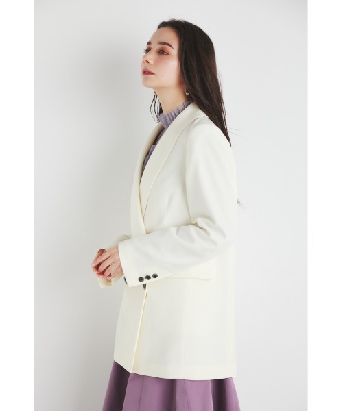 rienda（リエンダ）の「ダブルボタンショールカラ―テーラードジャケット（テーラードジャケット・レディース・ブラック/アイボリー/イエロー/ベージュ・MEDIUM/SMALL）」の10枚目の写真