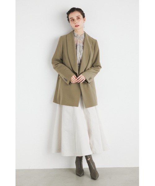 rienda（リエンダ）の「ダブルボタンショールカラ―テーラードジャケット（テーラードジャケット・レディース・ブラック/アイボリー/イエロー/ベージュ・MEDIUM/SMALL）」の12枚目の写真