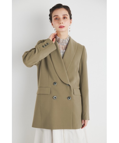 rienda（リエンダ）の「ダブルボタンショールカラ―テーラードジャケット（テーラードジャケット・レディース・ブラック/アイボリー/イエロー/ベージュ・MEDIUM/SMALL）」の13枚目の写真