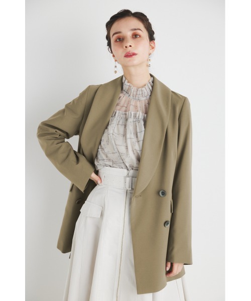 rienda（リエンダ）の「ダブルボタンショールカラ―テーラードジャケット（テーラードジャケット・レディース・ブラック/アイボリー/イエロー/ベージュ・MEDIUM/SMALL）」の15枚目の写真