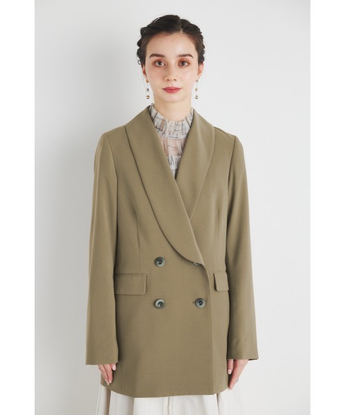 rienda（リエンダ）の「ダブルボタンショールカラ―テーラードジャケット（テーラードジャケット・レディース・ブラック/アイボリー/イエロー/ベージュ・MEDIUM/SMALL）」の18枚目の写真