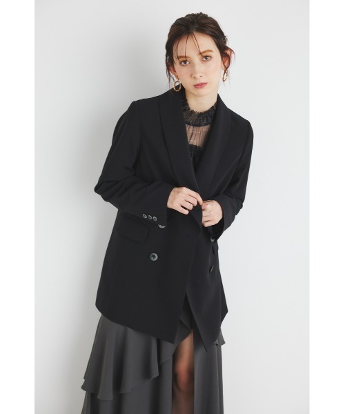 rienda（リエンダ）の「ダブルボタンショールカラ―テーラードジャケット（テーラードジャケット・レディース・ブラック/アイボリー/イエロー/ベージュ・MEDIUM/SMALL）」の20枚目の写真