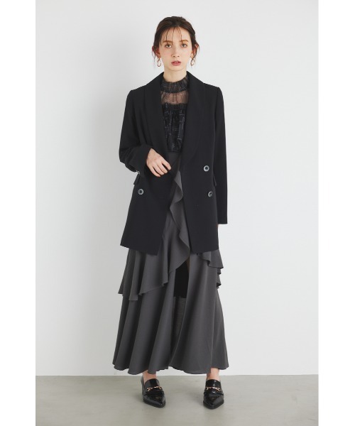 rienda（リエンダ）の「ダブルボタンショールカラ―テーラードジャケット（テーラードジャケット・レディース・ブラック/アイボリー/イエロー/ベージュ・MEDIUM/SMALL）」の22枚目の写真