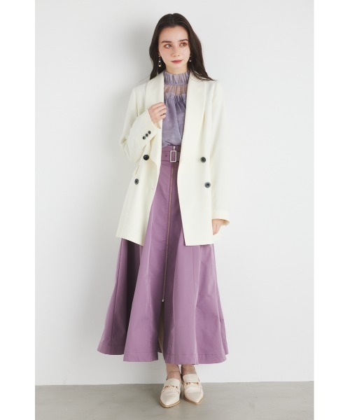 rienda（リエンダ）の「ダブルボタンショールカラ―テーラードジャケット（テーラードジャケット・レディース・ブラック/アイボリー/イエロー/ベージュ・MEDIUM/SMALL）」の7枚目の写真