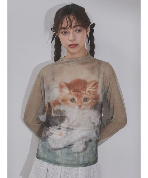merry jenny（メリージェニー）の「diaryシアーメッシュtops（T