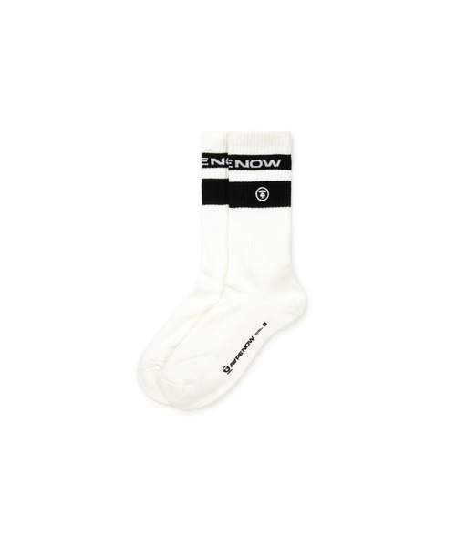 AAPE BY A BATHING APE（エーエイプバイアベイシングエイプ）の「AAPE NOW SOCKS L（ソックス/靴下・メンズ・ベージュ系その他5/ダークグレー/ブラック/ホワイト・LARGE/SMALL）」の2枚目の写真