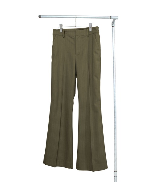 INTERPLAY(インタープレイ)の「【INTERPLAY x TAKERU】ストライプ セミ フレア パンツ(スラックス・メンズ・ダークグリーン/マスタード・SMALL/MEDIUM/LARGE)」の16枚目の写真