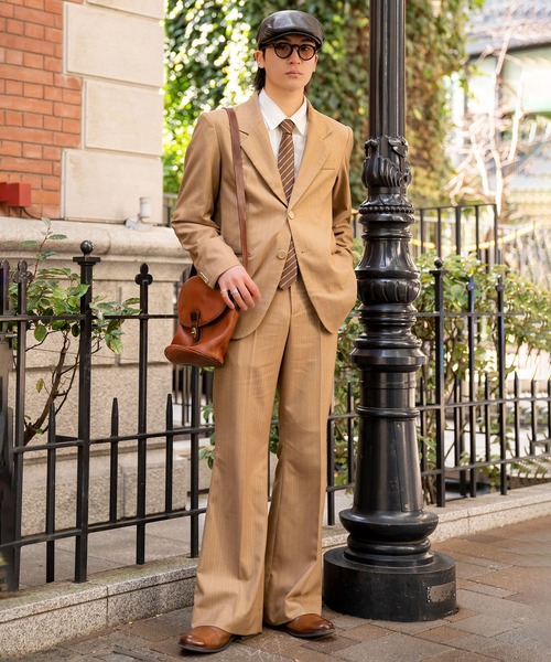 INTERPLAY(インタープレイ)の「【INTERPLAY x TAKERU】ストライプ セミ フレア パンツ(スラックス・メンズ・ダークグリーン/マスタード・SMALL/MEDIUM/LARGE)」の18枚目の写真