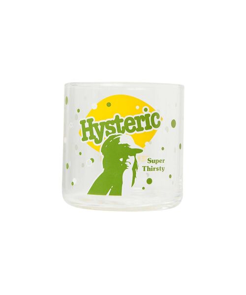 HYSTERIC GLAMOUR(ヒステリックグラマー)の「SUPER THIRSTY グラス(グラス/マグカップ/タンブラー・レディース・グリーン/オレンジ・FREE)」の1枚目の写真