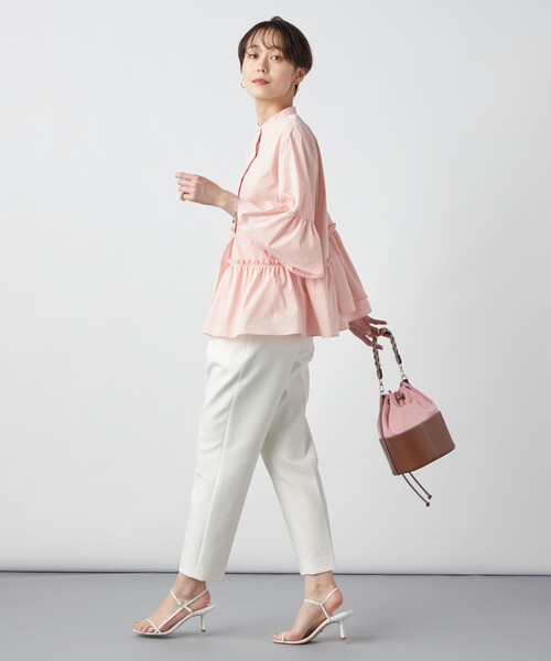 NOLLEY’S Sophi（ノーリーズソフィ）の「ペプラムギャザーシャツブラウス（シャツ/ブラウス・レディース・ホワイト/ベビーピンク/サックスブルー・38）」の9枚目の写真