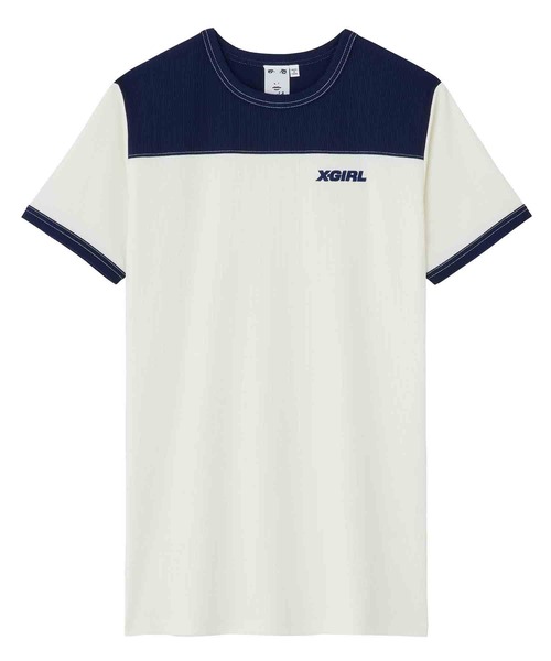 X-girl（エックスガール）の「RIBBED FOOTBALL DRESS（ワンピース・レディース・グリーン/ネイビー/ブラック・M/S）」の19枚目の写真