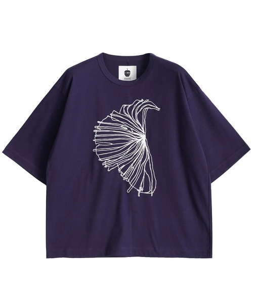 SHAREEF（シャリーフ）の「”FLOWER” S/S T-SHIRTS（Tシャツ/カットソー・メンズ・パープル/ホワイト/ブラック・1/2/3）」の3枚目の写真