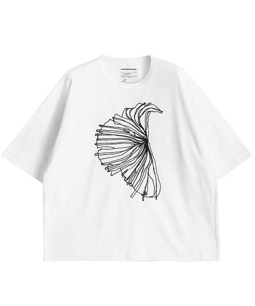 SHAREEF（シャリーフ）の「”FLOWER” S/S T-SHIRTS（Tシャツ/カットソー・メンズ・パープル/ホワイト/ブラック・1/2/3）」の6枚目の写真