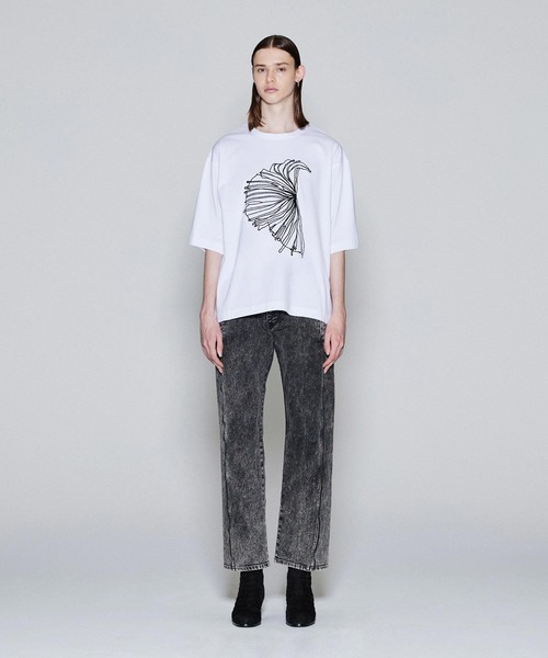 SHAREEF（シャリーフ）の「”FLOWER” S/S T-SHIRTS（Tシャツ/カットソー・メンズ・パープル/ホワイト/ブラック・1/2/3）」の9枚目の写真