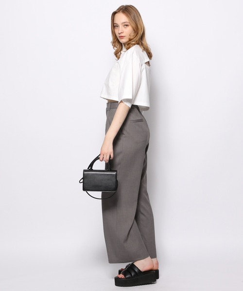 FOREVER 21(フォーエバー トゥエンティーワン)の「【MODE】カットアウト5分袖ショートシャツ(シャツ/ブラウス・レディース・ブラック/ホワイト・FREE)」の12枚目の写真