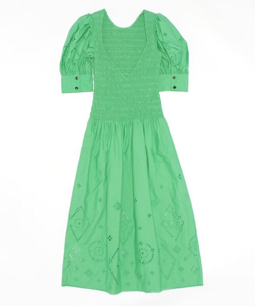 GANNI（ガニー）の「GANNI Broderie Anglaise Maxi Smock Dress F7208
