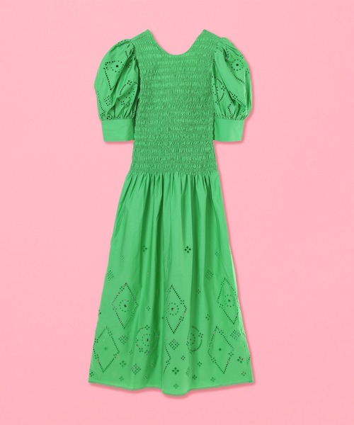 GANNI（ガニー）の「GANNI Broderie Anglaise Maxi Smock Dress F7208