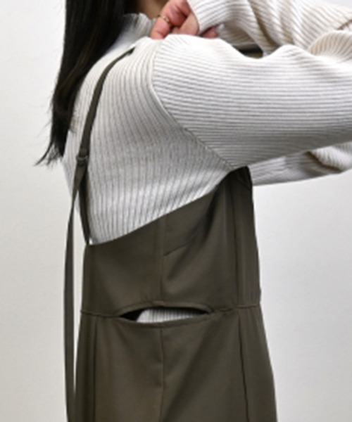STYLEBLOCK(スタイルブロック)の「ツイルカッティングキャミワンピース(ワンピース・レディース・ホワイト系その他/グレイッシュベージュ/ベージュ/ブラック・M)」の8枚目の写真