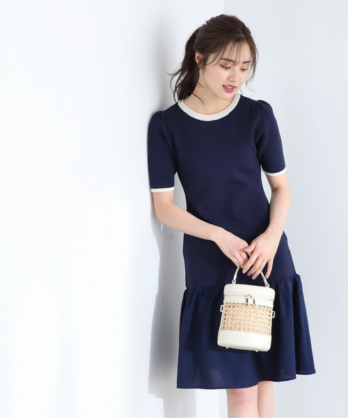 MOE ◆ ウエストポイントカラーワンピース PROPORTION BODY DRESSING（プロポーションボディドレッシング