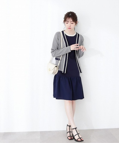 セルフポートレイト ツイスト ベルベット ワンピース 紺 UK8 M 未使用 ブラック（黒）系 SELF PORTRAIT(セルフ・ポートレイト