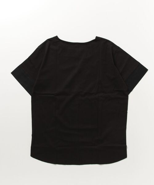 atONE(アットワン)の「atONE 異素材切り替え半袖Tシャツ(Tシャツ/カットソー・レディース・ブラック/オフホワイト・LL~3L/4L~5L/M-L)」の19枚目の写真