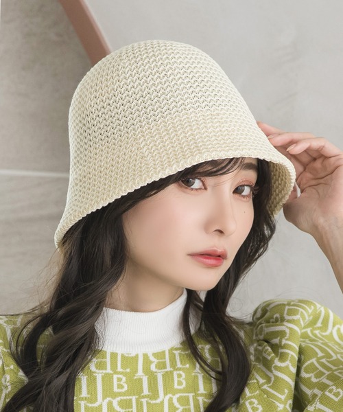 Julia Boutique(ジュリアブティック)の「サマーチューリップハット/23117(ハット・レディース・ブラック/ピンク/ベージュ/モカ/オレンジ/アイボリー・ONE)」の2枚目の写真