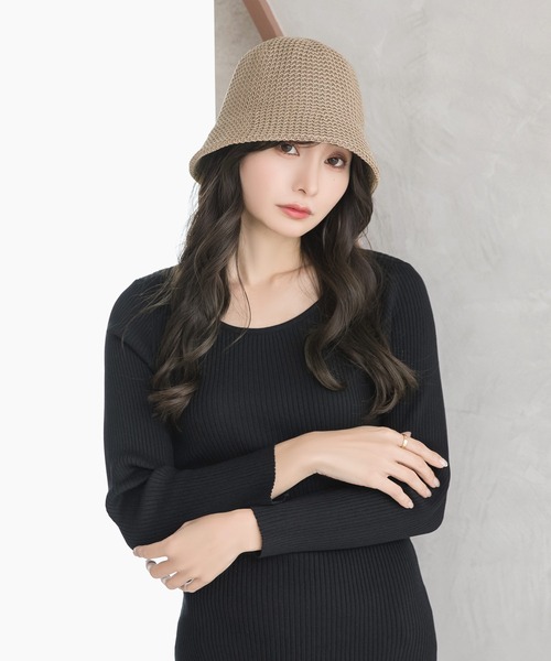 Julia Boutique(ジュリアブティック)の「サマーチューリップハット/23117(ハット・レディース・ブラック/ピンク/ベージュ/モカ/オレンジ/アイボリー・ONE)」の11枚目の写真