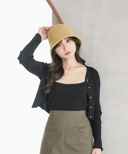 Julia Boutique(ジュリアブティック)の「サマーチューリップハット/23117(ハット・レディース・ブラック/ピンク/ベージュ/モカ/オレンジ/アイボリー・ONE)」の13枚目の写真